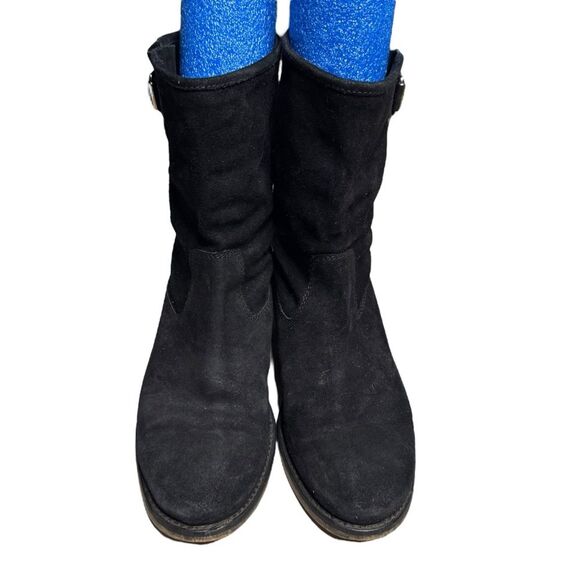 Slouchy Suede Black J. Crew Women's Langston Ankle Boots Size 7 - Picture 2 of 10